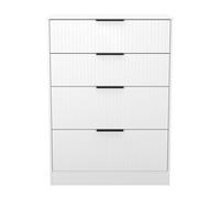 Ready Assembled 2 U Denver 4 Drawer Deep Chest (Ready Assembled) in White Ready Assembled 2 U White