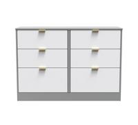Ready Assembled 2 U Denver 6 Drawer Bed Box (Ready Assembled) in Mid Grey | Size: Large Ready Assembled 2 U Mid Grey Large