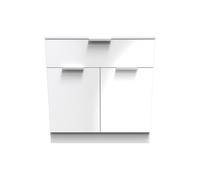 Ready Assembled 2 U Dover 1 Drawer 2 Door Sideboard (Ready Assembled) in White Ready Assembled 2 U White
