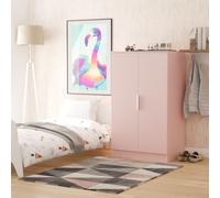 Ready Assembled 2 U Dover 2 Door Midi Wardrobe (Ready Assembled) in Dusty Pink Ready Assembled 2 U Dusty Pink