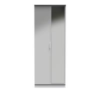 Ready Assembled 2 U Dover 2 Door Mirrored Wardrobe (Ready Assembled) in Mid Grey Ready Assembled 2 U Mid Grey