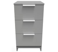 Ready Assembled 2 U Dover 3 Drawer Bedside Cabinet (Ready Assembled) in Dark Grey Ready Assembled 2 U Dark Grey