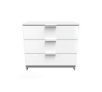 Ready Assembled 2 U Dover 3 Drawer Chest (Ready Assembled) in White Ready Assembled 2 U White
