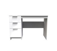 Ready Assembled 2 U Dover 3 Drawer Desk (Ready Assembled) in White Ready Assembled 2 U White