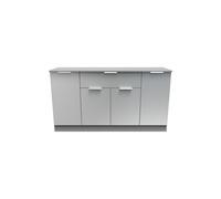 Ready Assembled 2 U Dover 4 Door 1 Drawer Wide Unit (Ready Assembled) in Dark Grey Ready Assembled 2 U Dark Grey