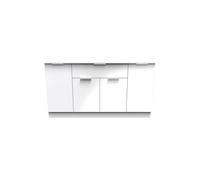 Ready Assembled 2 U Dover 4 Door 1 Drawer Wide Unit (Ready Assembled) in White Ready Assembled 2 U White