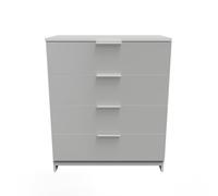 Ready Assembled 2 U Dover 4 Drawer Chest (Ready Assembled) in Mid Grey Ready Assembled 2 U Mid Grey