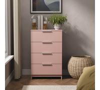 Ready Assembled 2 U Dover 4 Drawer Midi Chest (Ready Assembled) in Dusty Pink Ready Assembled 2 U Dusty Pink