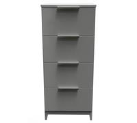 Ready Assembled 2 U Dover 4 Drawer Tallboy (Ready Assembled) in Dark Grey Ready Assembled 2 U Dark Grey