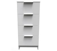 Ready Assembled 2 U Dover 4 Drawer Tallboy (Ready Assembled) in White Ready Assembled 2 U White