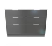 Ready Assembled 2 U Dover 6 Drawer Wide Chest (Ready Assembled) in Black Ready Assembled 2 U Black