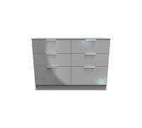 Ready Assembled 2 U Dover 6 Drawer Wide Chest (Ready Assembled) in Dark Grey Ready Assembled 2 U Dark Grey