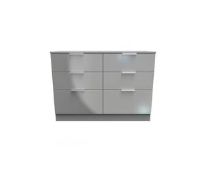 Ready Assembled 2 U Dover 6 Drawer Wide Chest (Ready Assembled) in Dark Grey Ready Assembled 2 U Dark Grey