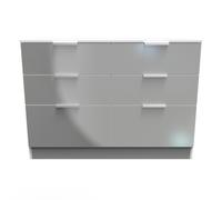 Ready Assembled 2 U Dover 6 Drawer Wide Chest (Ready Assembled) in Mid Grey Ready Assembled 2 U Mid Grey