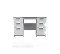 Ready Assembled 2 U Dover Double Pedestal Desk (Ready Assembled) in White Ready Assembled 2 U White