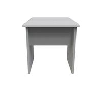 Welcome Furniture Ready Assembled Plymouth Stool In Uniform Grey Gloss & Dusk Grey, Grey