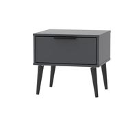 Fuji 1 Drawer Bedside In Graphite (Ready Assembled)