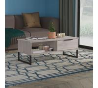 Welcome Furniture Ltd Hong Kong 1 Drawer Coffee Table in Grey Oak - Ready Assembled, Grey