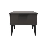 Fuji 1 Drawer Side Table In Graphite (Ready Assembled)