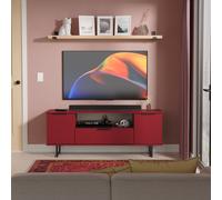 Welcome Furniture Ltd Hong Kong 2 Door 1 Drawer Wide TV Unit in Red Matt - Ready Assembled, Red