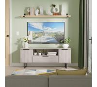 Welcome Furniture Ltd Hong Kong 2 Door 1 Drawer Wide TV Unit in Grey Oak - Ready Assembled, Grey