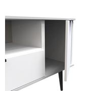 Fuji 2 Door 1 Drawer Wide Tv Unit In Grey Matt & White (Ready Assembled)