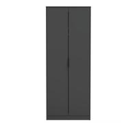 Osaka Tall Plain Wardrobe In Graphite (Ready Assembled)