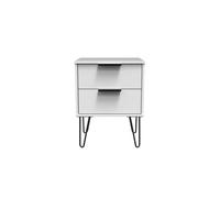 Welcome Furniture Ready Assembled Hirato 2 Drawer Locker - White Matt, White