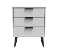 Ready Assembled 2 U Fuji 3 Drawer Chest (Ready Assembled) in Light Grey Ready Assembled 2 U Light Grey