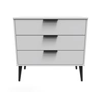 Ready Assembled 2 U Fuji 3 Drawer Chest (Ready Assembled) in Light Grey Ready Assembled 2 U Light Grey