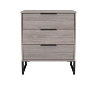 Ready Assembled 2 U Fuji 3 Drawer Chest (Ready Assembled) in Light Grey | Size: Medium Ready Assembled 2 U Light Grey Medium