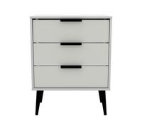 Fuji 3 Drawer Chest In Grey Matt & White (Ready Assembled)