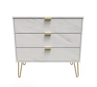 Ready Assembled 2 U Fuji 3 Drawer Chest (Ready Assembled) in Off-White Ready Assembled 2 U Off-White