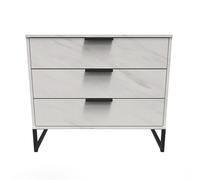 Ready Assembled 2 U Fuji 3 Drawer Chest (Ready Assembled) in Off-White Ready Assembled 2 U Off-White