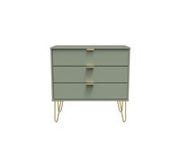 Fuji 3 Drawer Chest In Reed Green (Ready Assembled)
