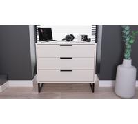 Ready Assembled 2 U Fuji 3 Drawer Chest (Ready Assembled) in Stone Ready Assembled 2 U Stone