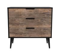 Ready Assembled 2 U Fuji 3 Drawer Chest (Ready Assembled) in Walnut Ready Assembled 2 U Walnut