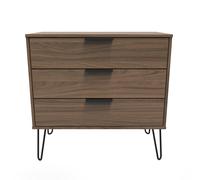 Fuji 3 Drawer Chest In Carini Walnut (Ready Assembled)