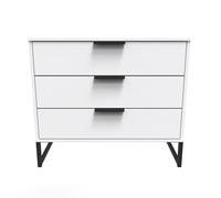 Ready Assembled 2 U Fuji 3 Drawer Chest (Ready Assembled) in White Ready Assembled 2 U White