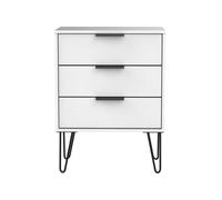 Ready Assembled 2 U Fuji 3 Drawer Chest (Ready Assembled) in White Ready Assembled 2 U White