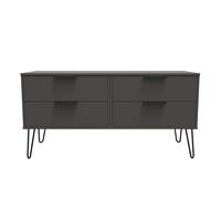 Ready Assembled 2 U Fuji 4 Drawer Bed Box (Ready Assembled) in Dark Grey Ready Assembled 2 U Dark Grey