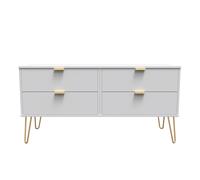 Ready Assembled 2 U Fuji 4 Drawer Bed Box (Ready Assembled) in Grey Ready Assembled 2 U Grey