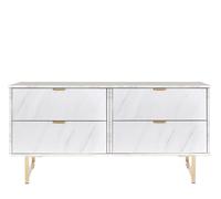 Ready Assembled 2 U Fuji 4 Drawer Bed Box (Ready Assembled) in Off-White Ready Assembled 2 U Off-White