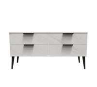 Ready Assembled 2 U Fuji 4 Drawer Bed Box (Ready Assembled) in Off-White Ready Assembled 2 U Off-White