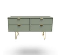 Ready Assembled 2 U Fuji 4 Drawer Bed Box (Ready Assembled) in Pale Green Ready Assembled 2 U Pale Green