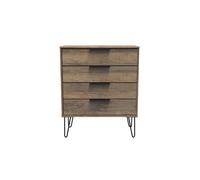 Ready Assembled 2 U Fuji 4 Drawer Chest (Ready Assembled) in Dark Brown Ready Assembled 2 U Dark Brown