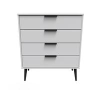 Ready Assembled 2 U Fuji 4 Drawer Chest (Ready Assembled) in Light Grey Ready Assembled 2 U Light Grey