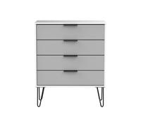 Ready Assembled 2 U Fuji 4 Drawer Chest (Ready Assembled) in Light Grey Ready Assembled 2 U Light Grey