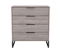 Ready Assembled 2 U Fuji 4 Drawer Chest (Ready Assembled) in Light Grey | Size: Medium Ready Assembled 2 U Light Grey Medium