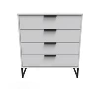 Ready Assembled 2 U Fuji 4 Drawer Chest (Ready Assembled) in Mid Grey Ready Assembled 2 U Mid Grey